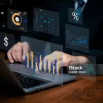 Análise de dados em gráficos projetados sobre o teclado de um computador