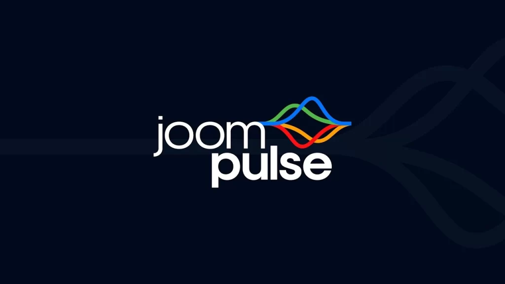 Logo da JoomPulse ao centro com fundo preto