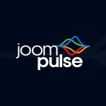 Logo da JoomPulse ao centro com fundo preto