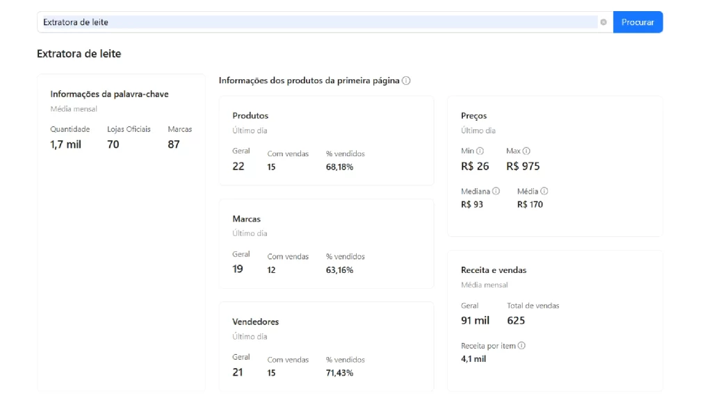Print de tela do site da JoomPulse mostrando a tela de palavras-chave
