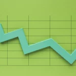 Gráfico verde com linha em zigue-zague subindo, simbolizando variação e tendência de preços ao longo do tempo