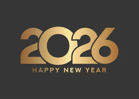 Perfeito — vou seguir o padrão ideal: tag alt bem descritiva (“para cego ver”) e legenda com contexto editorial, sem ficar curta demais nem excessiva. 🖼️ Imagem 1 — “2026 Happy New Year” Tag alt (para cego ver): Imagem com fundo escuro e o número “2026” em destaque, em letras grandes douradas com efeito metálico