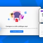 Arte de capa do artigo sobre o Scanner de catálogos com prints da ferramenta em fundo azul