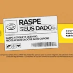 Etiqueta de envio do Mercado Livre com mensagem “Raspe seus dados”, representando medidas de proteção e segurança de dados dos usuários