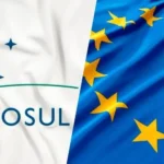 Logo do Mercosul ao lado da bandeira da União Europeia, simbolizando o acordo Mercosul União Europeia 2026 e seus impactos para quem vende online no Brasil