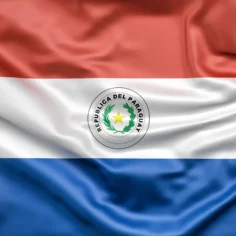 Bandeira do Paraguai representando compras no Paraguai e a entrega de produtos ao Brasil