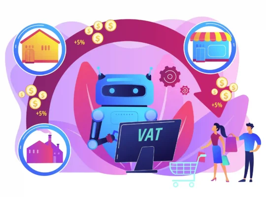 Ilustração de inteligência artificial para marketplace automatizando processos e apoiando vendedores na gestão de operações e vendas