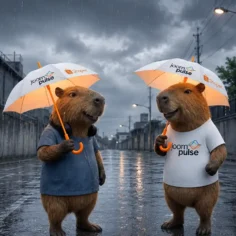 Capivaras com guarda-chuvas da JoomPulse e Shopee representando análise Shopee com dados de mercado