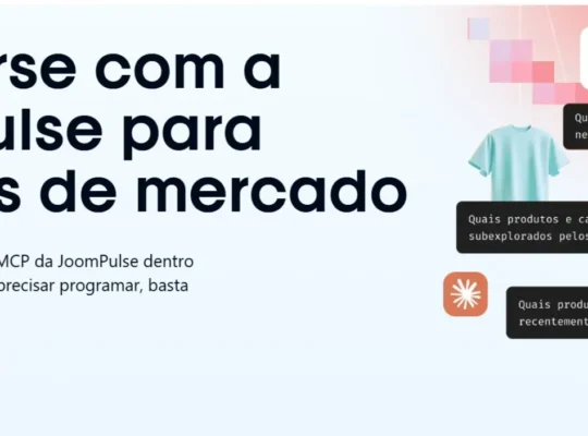 Interface do MCP JoomPulse conectada a ferramentas de inteligência artificial para consultar dados de mercado