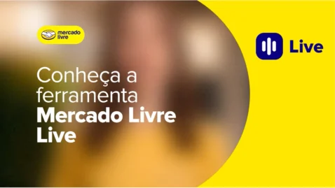 Divulgação do Mercado Livre Live com nome e identidade visual da ferramenta